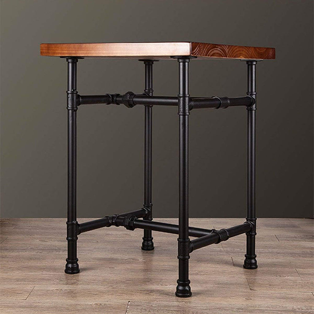HANS CAO 24 Inch Industrial Rustic Iron Pipe Entry Table, End Table, Coffee Table, Side Table, Metal Legs, Bar Table/Home Set/Living Room Set/Dining Room