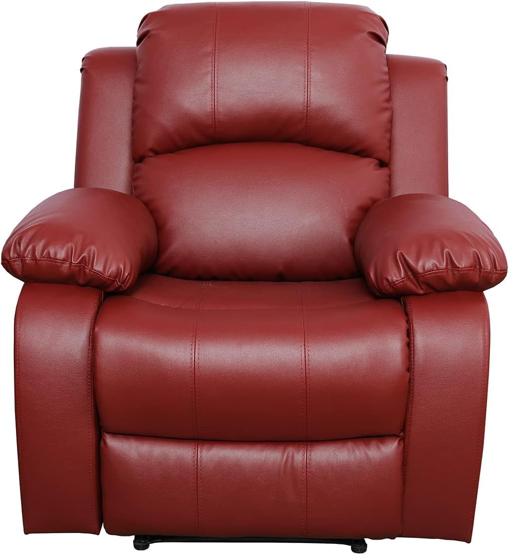 Bonded Leather Living Room Furniture Set Reclining Sofa Set Loveseat Furniture Sets in Living Room Sofa Recliners (3 Pieces, Brown)