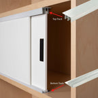 Outwater Industries' Aluminum Sliding Door Track with Mounting Leg for 1/4'' Glass or Wood Door Panels | 3 Foot Upper and Lower Track Set