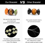 GelConnie Lava Rock Chakra Bracelet 7 Chakra 8mm Natural Stone Healing Bracelet Stress Relief Yoga Beads Anxiety Bracelet Aromatherapy Essential Oil Diffuser Bracelet Bangle