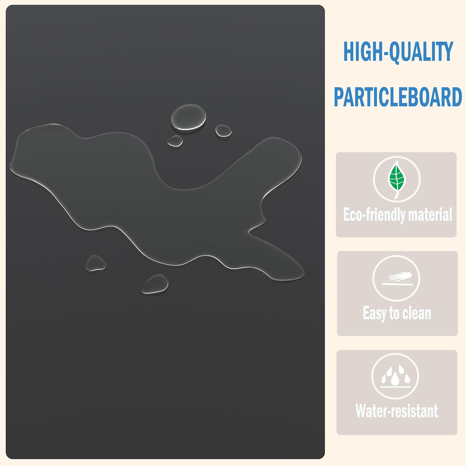 Large End Table Square Side Table Modern Sofa Table 20 Inch Industrial Coffee Table NightStand with 2-Tier Storage Shelf for Living Room Bedroom Black MLBZ06B