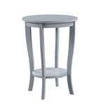 Convenience Concepts American Heritage Round End Table with Shelf, Mahogany