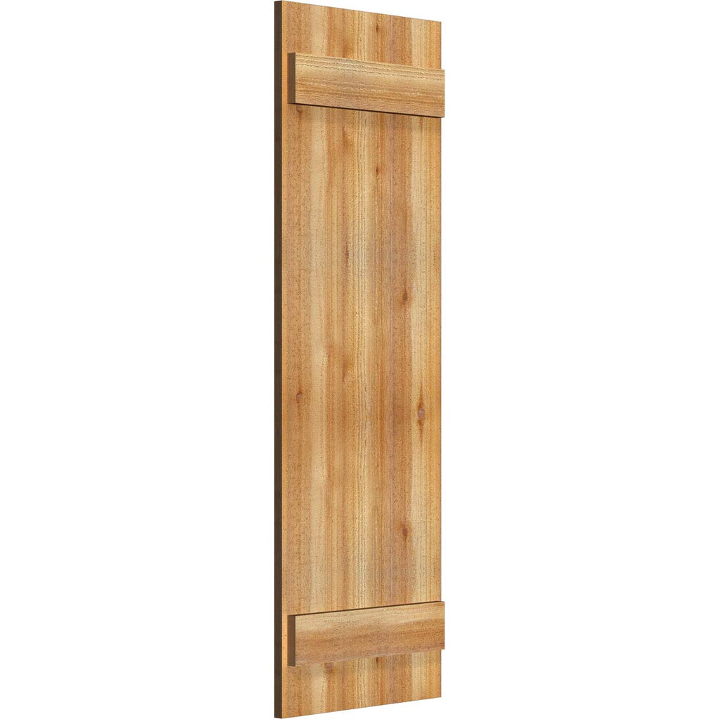 Ekena Millwork RBJ06S16X048RWR TimberCraft Three 5 3/8" Boards Joined Board-n-Batten, Rustic Wood Shutters (Per Pair), 16 1/8"W x 48"H, Rough Sawn Western Red Cedar