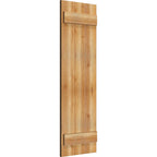 Ekena Millwork RBJ06S16X048RWR TimberCraft Three 5 3/8" Boards Joined Board-n-Batten, Rustic Wood Shutters (Per Pair), 16 1/8"W x 48"H, Rough Sawn Western Red Cedar
