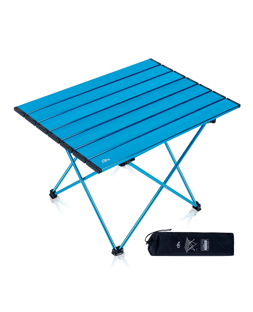 iClimb Ultralight Compact Camping Folding Table with Carry Bag (Black - S)