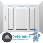 Art3d Pre-Cut Wall Molding Set of 3 pcs, Ready-to-Assemble Wainscoting Panels for Interior Wall Décor Living Room Bedroom Accent Wall - Installed with Glue, 3 Frames