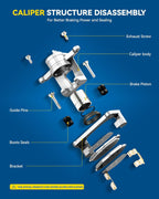PHILTOP 18B5046 18B5047 Rear Disc Brake Caliper Assembly Fit for 2007-2017 Jeep Wrangler, 2008-2012 Jeep Liberty, 2007-2011 Dodge Nitro, 2018 Jeep Wrangler JK