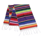 Charlbytion Decorative Stripe houehold dust Cover Lightweight Soft Cozy for Bed or Sofa Farmhouse Outdoor Throw Blankets, Mexican Serape Tablecloth. (14''x85'', Purple)