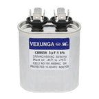 45/5 uF 45+5 MFD 370V or 440V Dual Run Start Round A/C Capacitor 45 5 uF 370 440 Volt VAC CBB65B Air Conditioner Capacitors for AC Unit Fan Motor Start or Heat Pump or Condenser Straight Cool