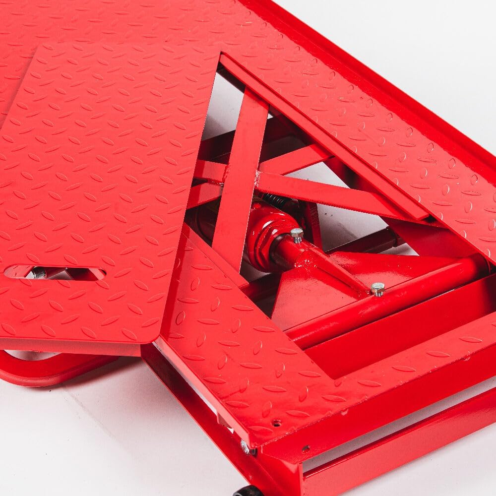 Hydraulic Motorcycle Lift, 1000 LB Capacity Lift Hoist Jack Stand, for Mechanics, Workshops, and Homes