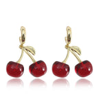 Cute Fruit Earrings for Women Fun 3D Pomegranate Lemon Cherry Strawberry Earrings Acrylic Resin Creative Food Earrings Funny Unique Earrings Jewelry Gift