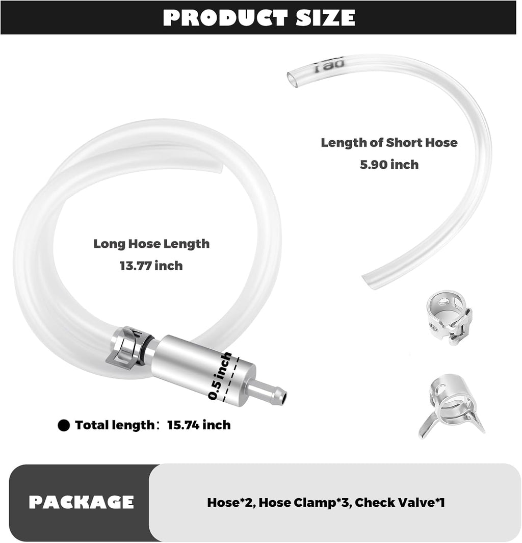 Car Brake Bleeder Hose Kit,Practical Brake Bleed Hose Kit with One Way Check Valve & Clamp for Bleeding Repair,Professional Car Accessories Cars & Motorcycle Brakes Bleeder Kits