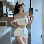 Women's sexy cosplay flannel underwear Japanese anime kawaii cute plush bathrobe pajamas