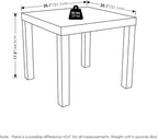 Furinno Classic Homey Square Parsons Side End Table, 1-Pack, Black