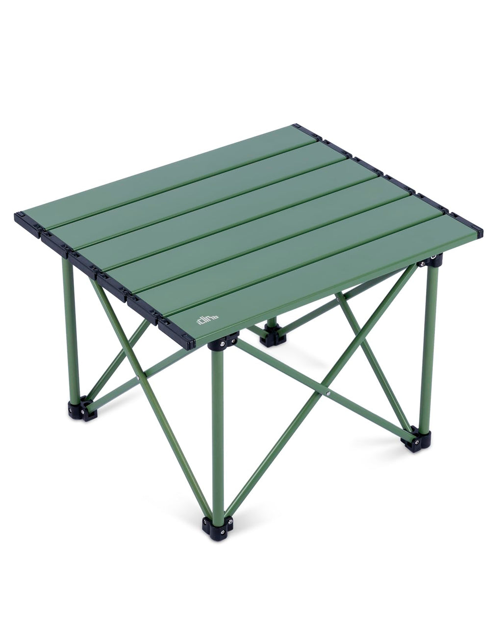 iClimb Ultralight Compact Camping Folding Table with Carry Bag (Black - S)