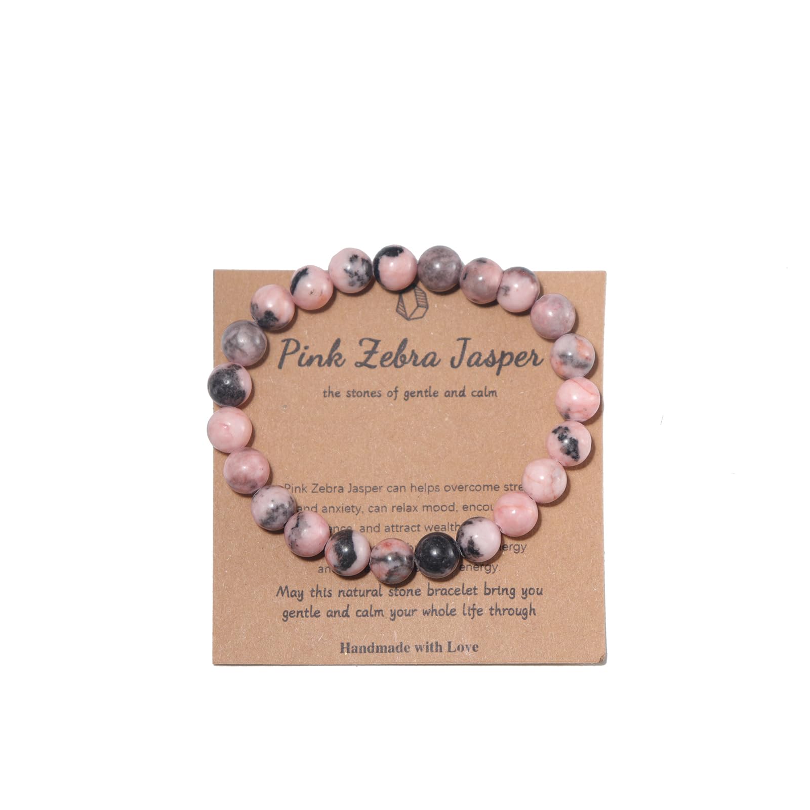 Pingyongchang Stress Relief Anxiety Yoga Bracelet,Mantra Bracelets for Women Natural Crystal Stone Healing Gifts Birthday Gifts for Jade Bracelet for Men