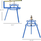 DURHAND Motorcycle Tire Changing Stand Durable Steel Machine with Adjustable Bead Popper and Leverage Handle for 16" - 24" Multi Size