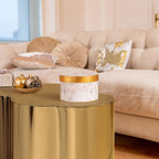 Menkxi Stainless Steel Cloud Coffee Table Modern for Living Room Irregular Metal Accent Coffee End Table for Living Room Bedroom, 31.5 x 19.7 x 15.75(Gold)