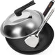 B-12.5 inch Wok with Stainless Steel & Glass Lid