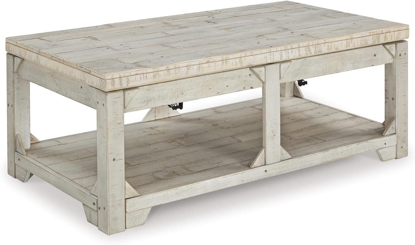 Signature Design by Ashley Casual Fregine Coffee Table with Lift Top Whitewash