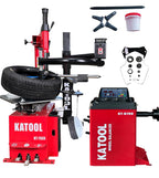 KATOOL 2.0HP Bead Blaster 24" Clamping Tire Changer Machine with 4 Aluminum Pedal KT810 Wheel Changer Tire Changer Machine Garage Equipment Auto Repair