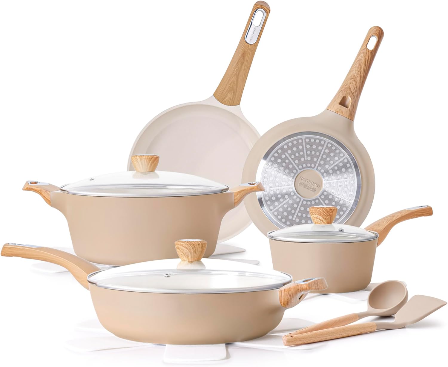 Ensemble de casseroles et poêles antiadhésives 14 pièces en pierre RL-ES2014M no Ensemble de casseroles et poêles antiadhésives 14 pièces en pierre RL-ES2014M no