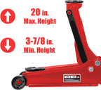 BIG RED AT84007R Torin Hydraulic Low Profile Service/Floor Jack with Dual Piston Quick Lift Pump, 4 Ton (8,000 lb) Capacity, Red