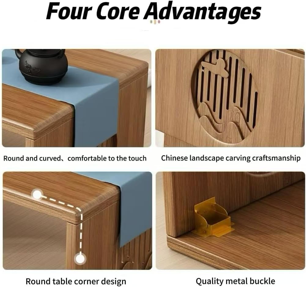 Japanese Folding Coffee Table Foldable Floor Table Bamboo Low Table Tables No Assembly Unique Portable for Sitting on The Floor Tea Room Tatami Dining 31.5 Inch