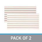 SSWBasics 4ft x 2ft Horizontal White Slatwall Panels Easy Organizer (24"H x 48"L) - Pack of 2 - Streamline Your Space with Effortless Retail Displays, Garage Wall Solutions, and Craft Storage