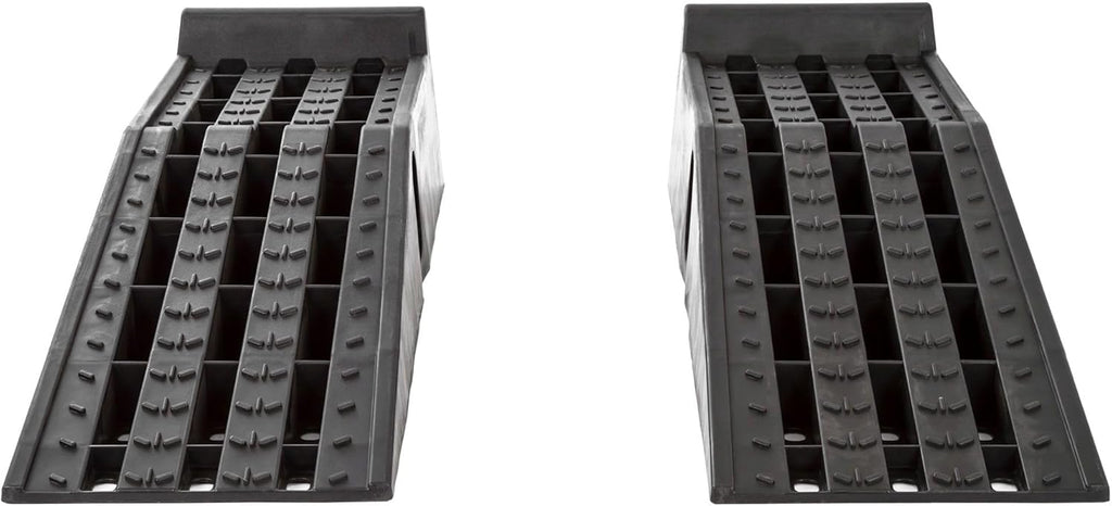 Black Widow Plastic Car Service Ramps - Lifts Vehicles 6.25" H for Maintenance or Oil Changes - Each Ramp is 12" W and 10,000 lbs. Capacity Per Pair-Pack of Two