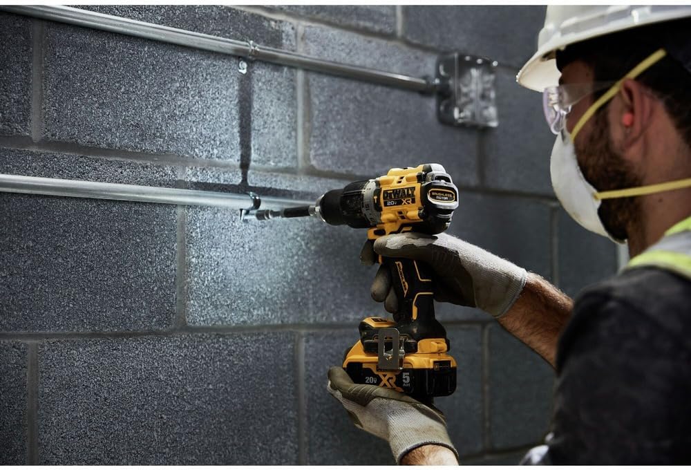 DEWALT 20V MAX Hammer Drill, 1/2", Cordless and Brushless, Compact With 2-Speed Setting, Bare Tool Only (DCD805B)