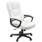 Furmax Office Executive Chair High Back Adjustable Managerial Home Desk Chair, Swivel Computer PU Leather Chair with Lumbar Support (Black)