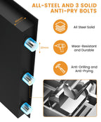 4.1 Cuft Fireproof Safe For Home Documents, Safe Box Fireproof Waterproof, Security Document Safes With Keypad Key Lock, Silent Mode, Removable Shelf, Large Digital Combination Safe For Money Jewelry