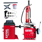 KATOOL 2.0HP Bead Blaster 24" Clamping Tire Changer Machine with 4 Aluminum Pedal KT810 Wheel Changer Tire Changer Machine Garage Equipment Auto Repair