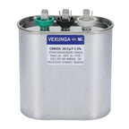 45/5 uF 45+5 MFD 370V or 440V Dual Run Start Round A/C Capacitor 45 5 uF 370 440 Volt VAC CBB65B Air Conditioner Capacitors for AC Unit Fan Motor Start or Heat Pump or Condenser Straight Cool