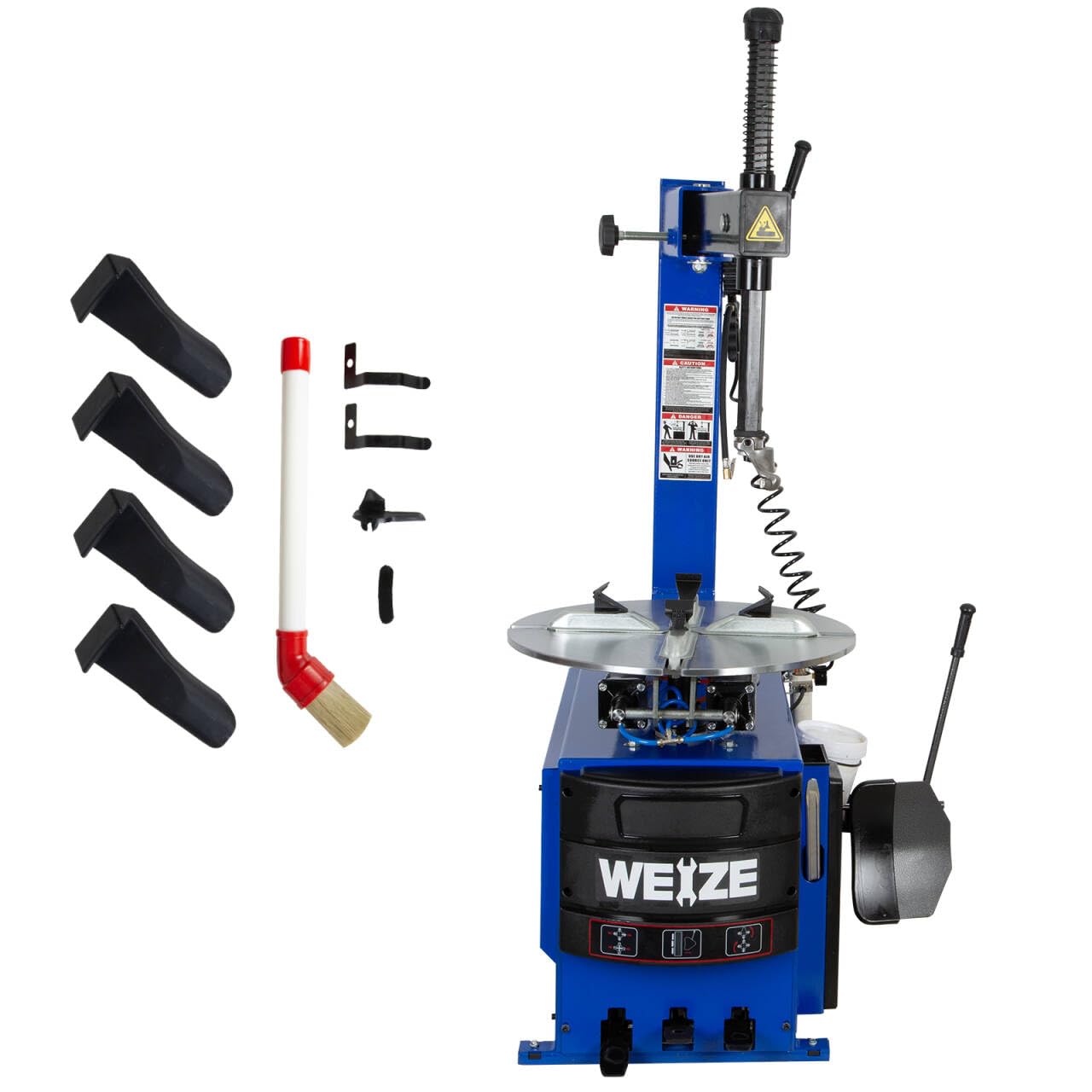 WEIZE 2 HP Tire Changer Automatic Wheel Changers Rim Clamp Assist with 2 Arms Repair Helpers Equipments, for Car, Garage, ATV,Heavy Duty Vehicle