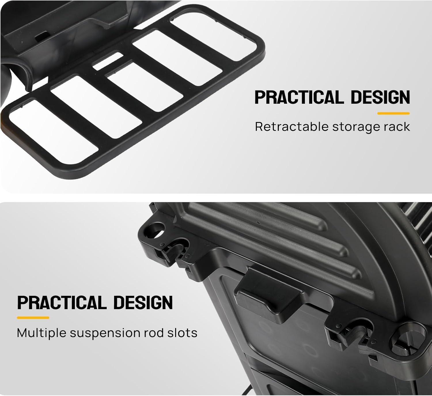 TUFFIOM Janitorial Cart with Key-Locking Cabinet, 3-Shelf Commercial Cleaning Cart with Wheels, Housekeeping Caddy with Locker, Black, Great for Hotel, Stores, Schools, and Business