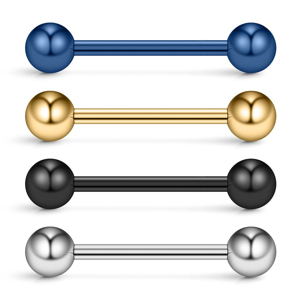 Ruifan 316L Stainless Steel Nipple Shield Barbell Ring Bar Body Piercing 14G