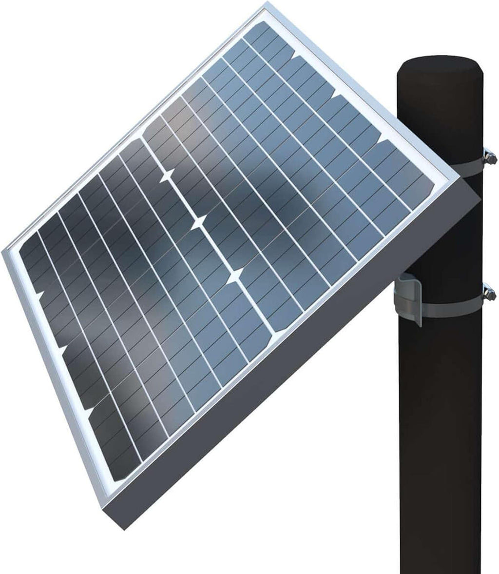 Ghost Controls 30 Watt Monocrystalline Solar Panel Kit for Automatic Gate Opener Systems Model AX30