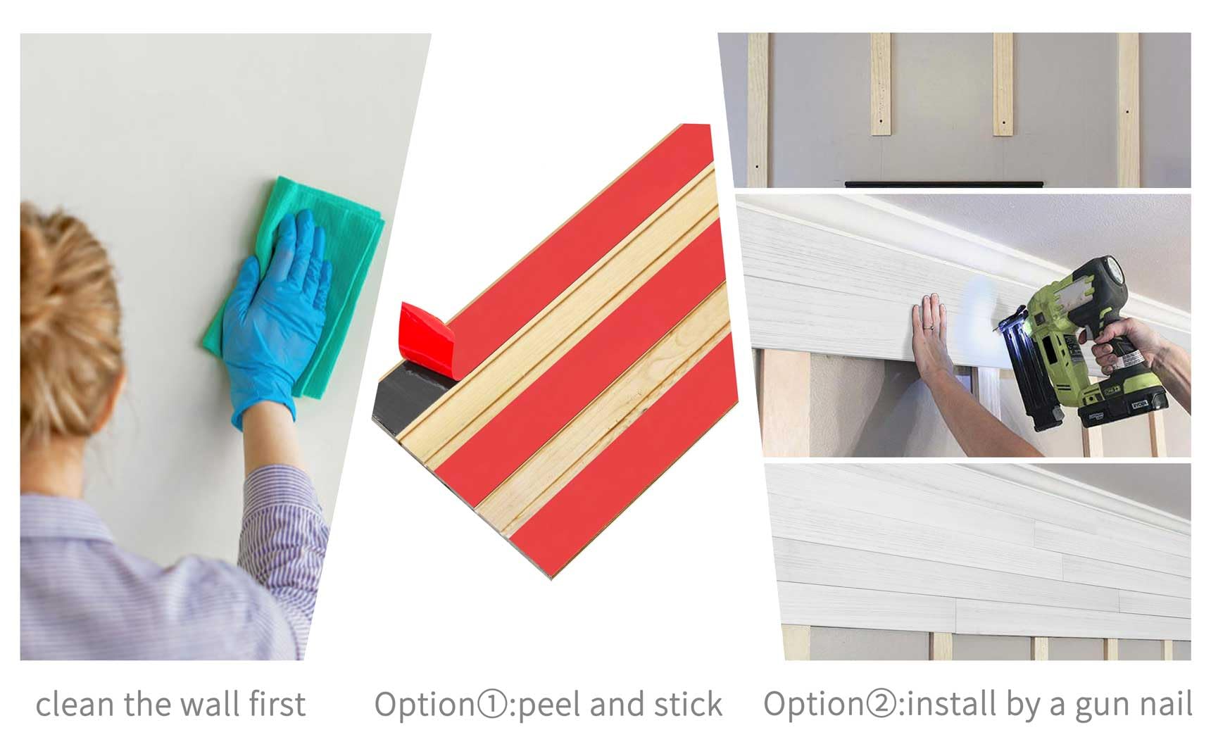 Luxdecor Real Wood Wall Planks for Wall- White Shiplap Boards 5" Peel and Stick Shiplap Boards 10 Pieces Wall Shiplap Planks Board 12.5 Sq Ft