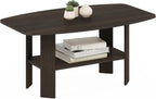 Furinno Simple Design Coffee Table, Dark Brown