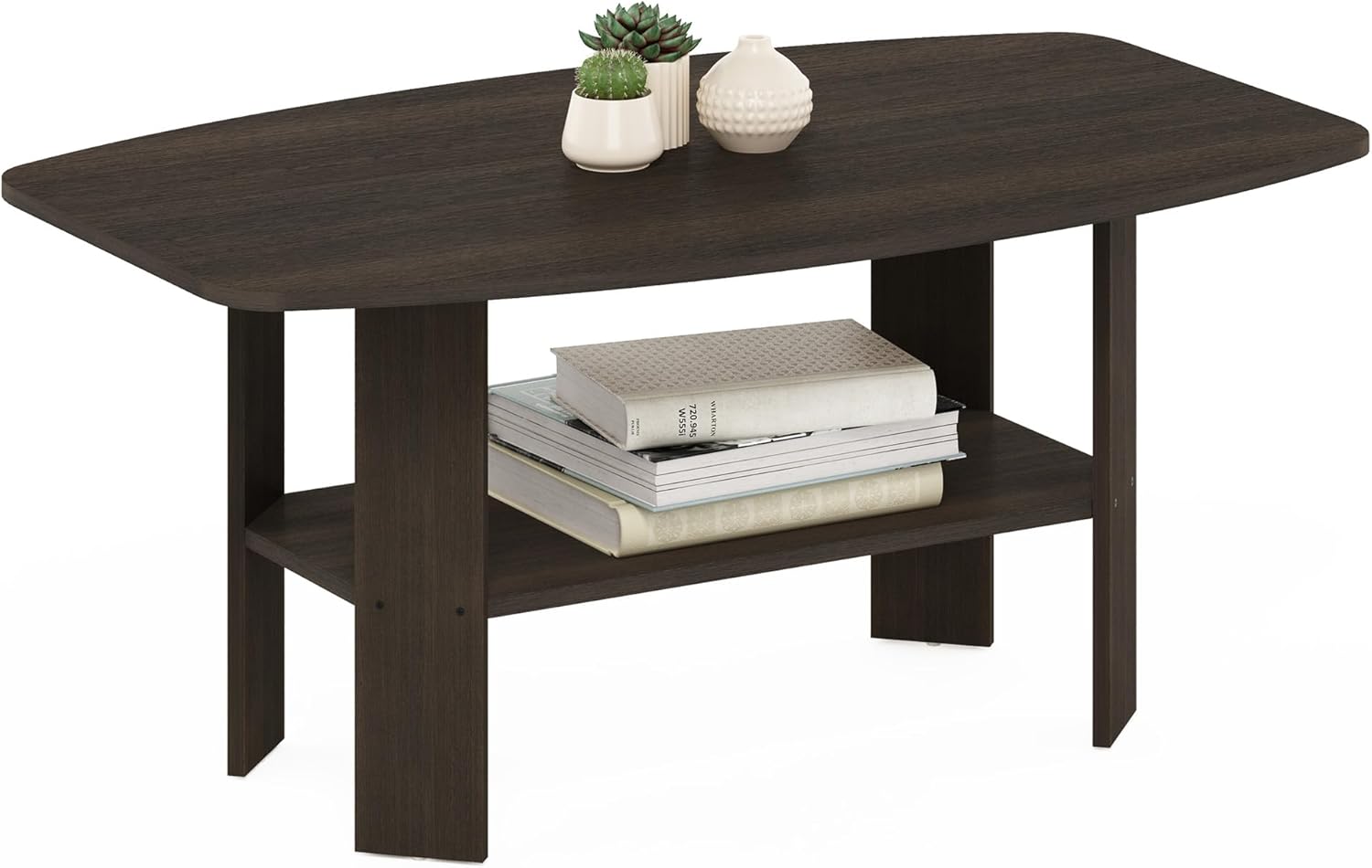 Furinno Simple Design Coffee Table, Dark Brown