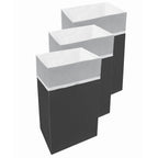 30 Gallon Disposable Pop-Up Trash Cans (3-Pack) with Fitted Bags – Foldable Garbage & Recycling Bins for Parties, Events & Kitchen (Black, 30" H x 14" W x 17" D)