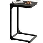 QEEIG C Table Side Table Set of 2 Living Room Sets C Shaped Couch Tray End Tables Farmhouse, Rustic Brown (017-30BN)