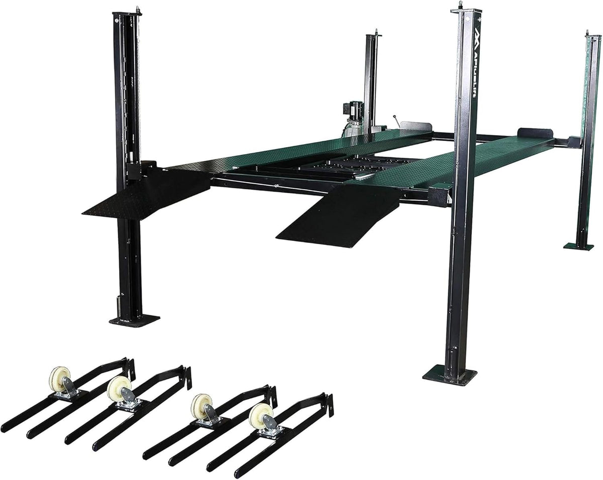 APlusLift HW-8SXLT 8000LB Extra Tall Extra Long Extra Wide 4-Post Portable Storage Service Car Lift / 36 Months Part Replacement