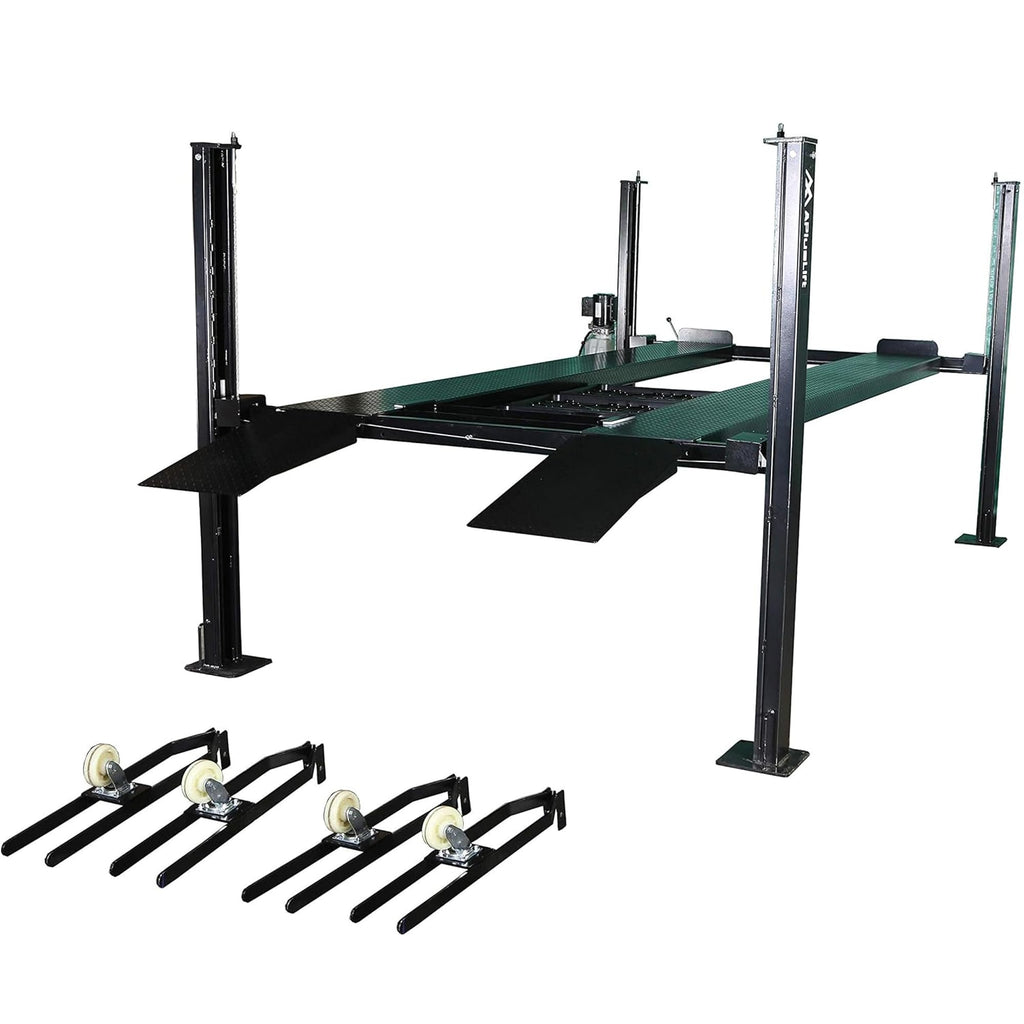 APlusLift HW-8SXLT 8000LB Extra Tall Extra Long Extra Wide 4-Post Portable Storage Service Car Lift / 36 Months Part Replacement