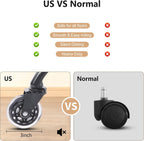 YFO Home Office Desk Chair Office Rubber Casters Ergonomic Computer Chair with Lumbar Support Adjustable Height Rolling Swivel Executive Task Armrests Chair， Brown Leather