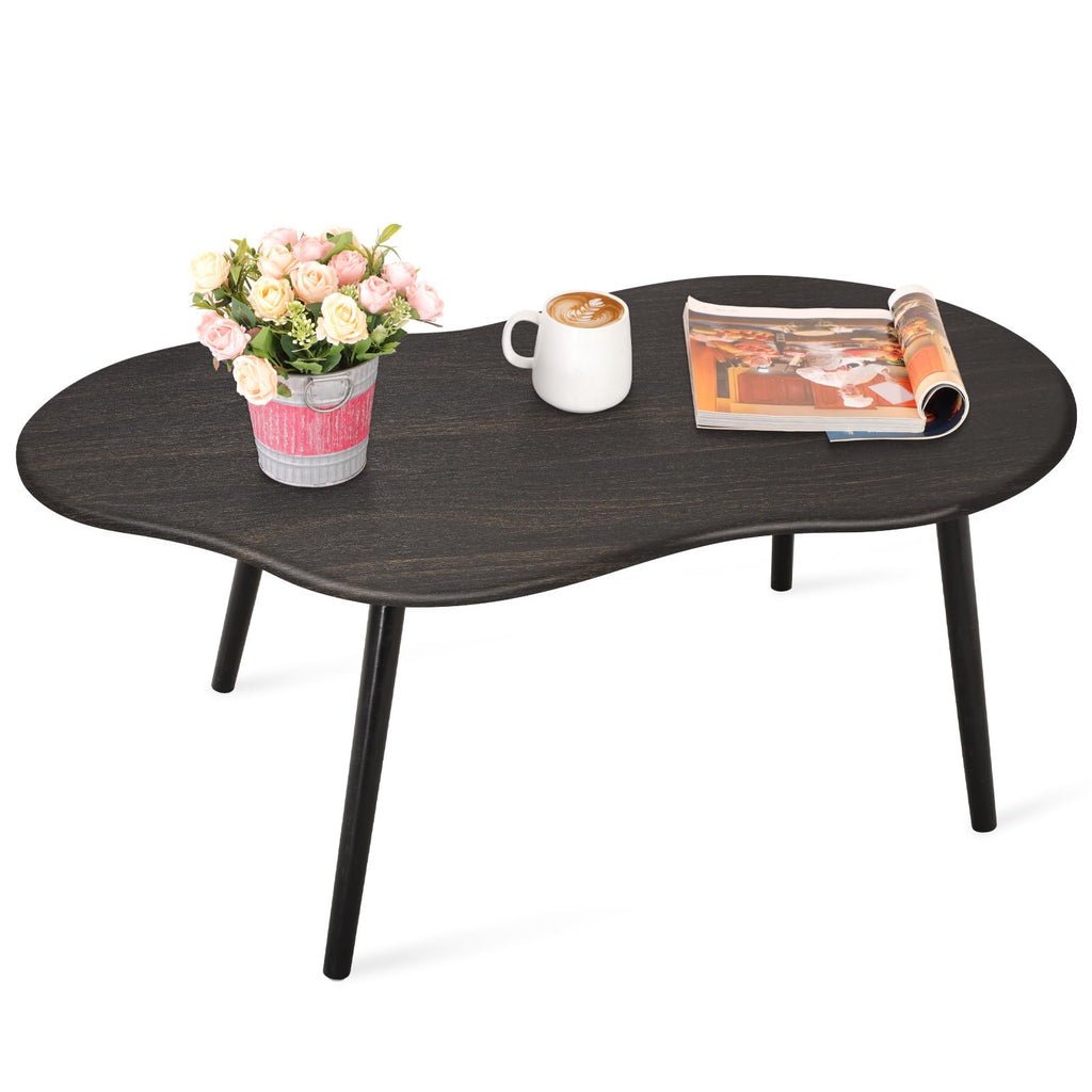 Small Coffee Table Cloud Coffee Table Modern Center Table Floor Table Walnut Irregular Coffee Tables Suitable for Living Room Small Spaces