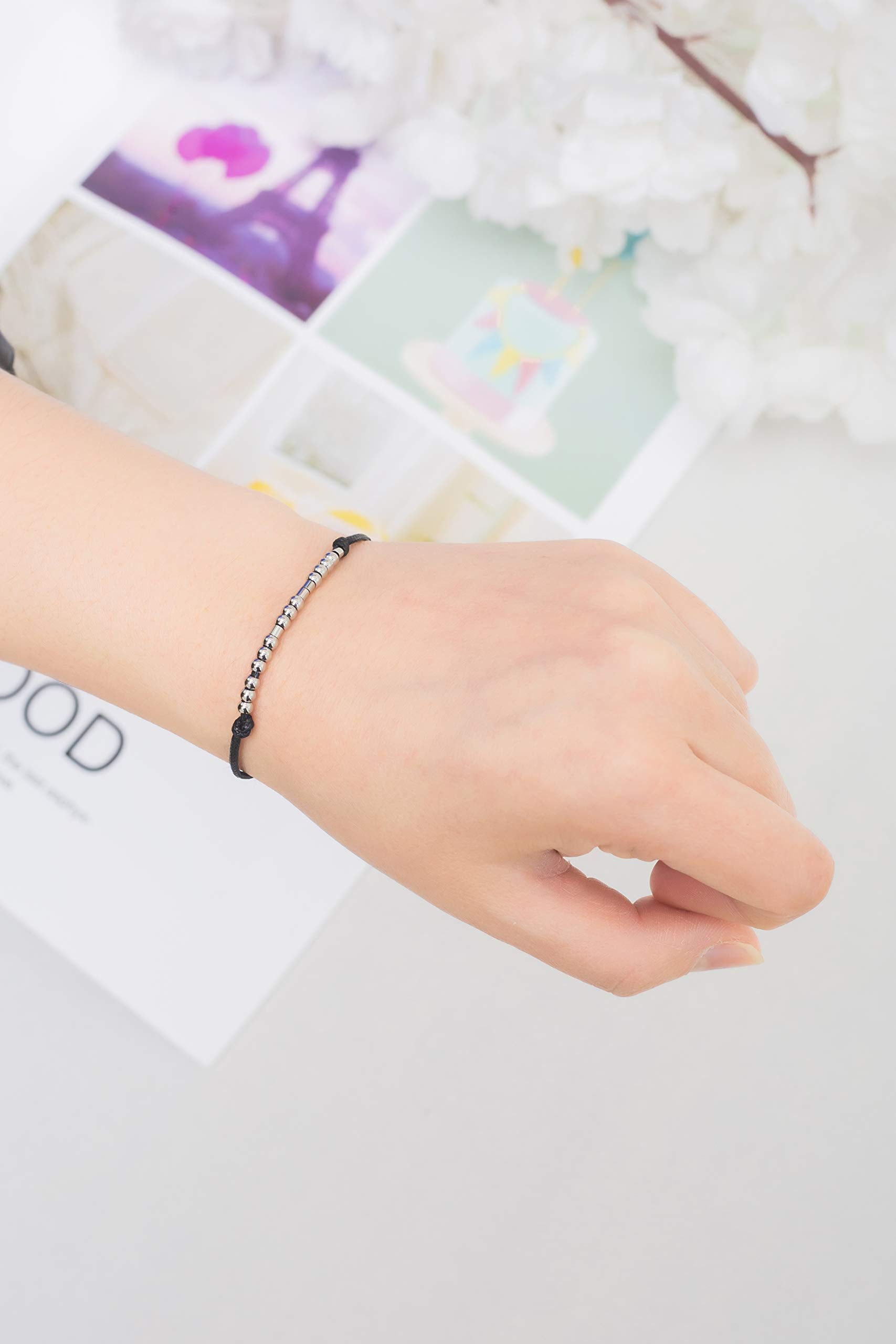 morniface Morse Code Bracelets for Women, Message Friendship Gifts Friendship Bracelets Gifts for Friends Gifts for Her (Bad ass)