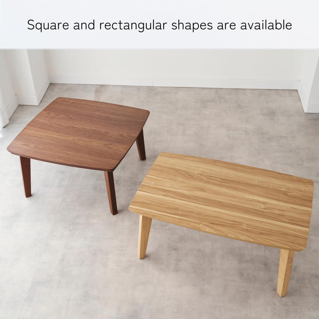 US-KLY Kotatsu Heater Table Low-Lying Dining and Work Desk (Square W29.5 xD29.5 xH15.4 Inchies, Brown)